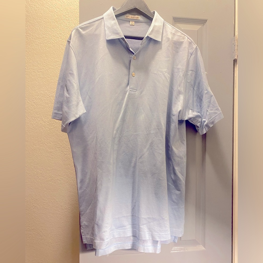 Men grey/ blue Peter Millar Shirt